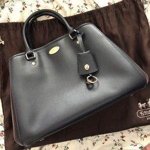 Coach Purse, Medium, Navy